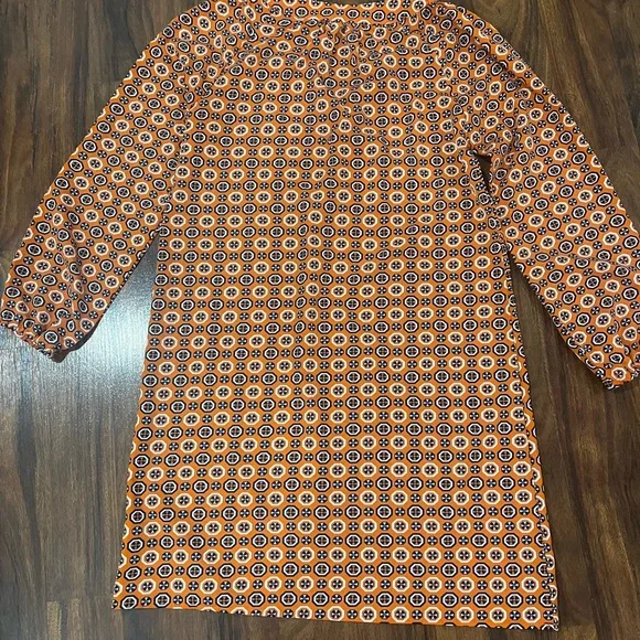🧡💙Mudpie Orange Patterned Women's Dress - Picture 8 of 8